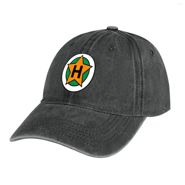 Beretas Orange Star High School Crest Cowboy Hat, diseñador de bola de pelota de bola