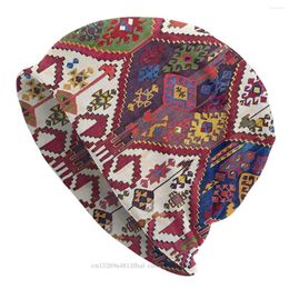 Bérets Oriental Skullies Bonnets Casquettes Adana Kilim Anatolie du Sud-Est Antique Tapis Tribal Imprimer Chapeau Bonnet Chapeaux Unisexe Ski Cap