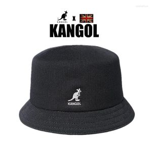 Boinas Original Kangol Fisherman Hat Reversible Hawaii Korean Bucket para hombres Mujeres Cap Panamá Rap Los Angeles Sombreros