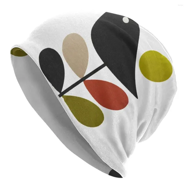 Bérets Orla Kiely Stem and Bird Beanie Cap Unisexe Hiver Chaud Bonnet Homme Chapeaux Tricotés Style Scandinave Skullies Bonnets Pour