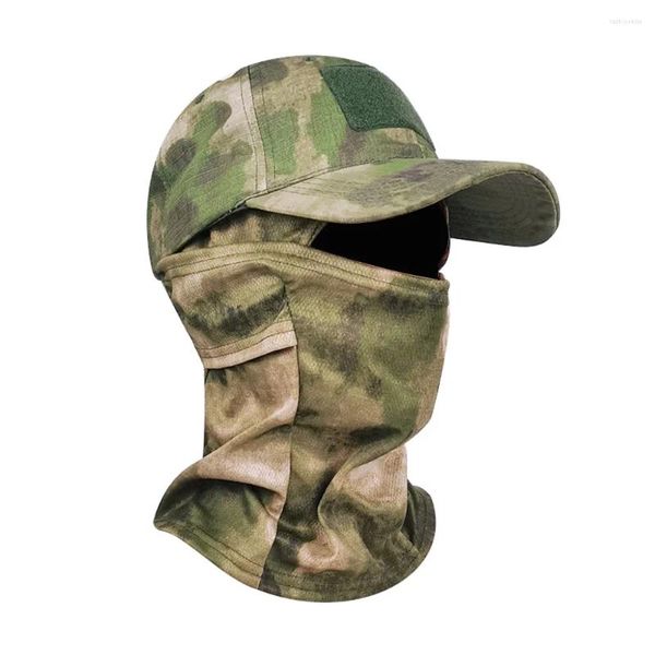 Boinas Camuflaje al aire libre Gorra de béisbol Fans militares Máscara de protección solar táctica Conjunto Sombrero de pesca Gorras Hombres Único Cadete Ejército