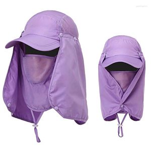 Baretten Outdoor Vissersmuts Brede Rand Man Ademende Hoed Sport Zonnebrandcrème UV-bescherming Gezicht Hals Cover Reizen Mannen Wandelen Zonnecape