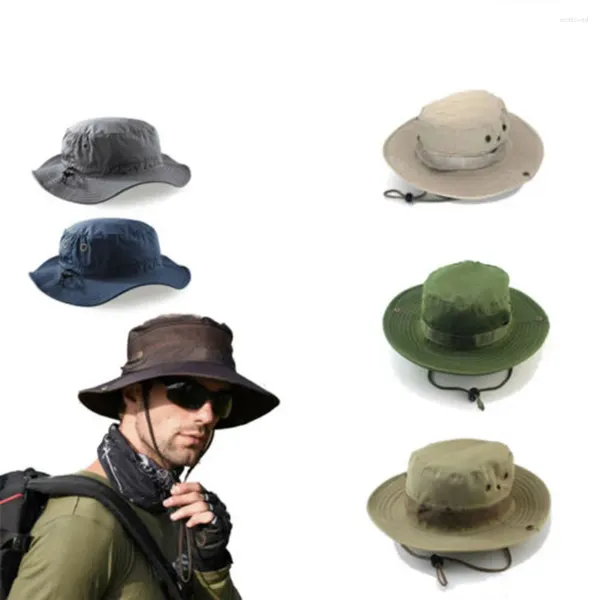 Bérets en plein air Jungle Camouflage Boonie chapeau soleil seau été pêche chapeaux casquette bord rond alpinisme
