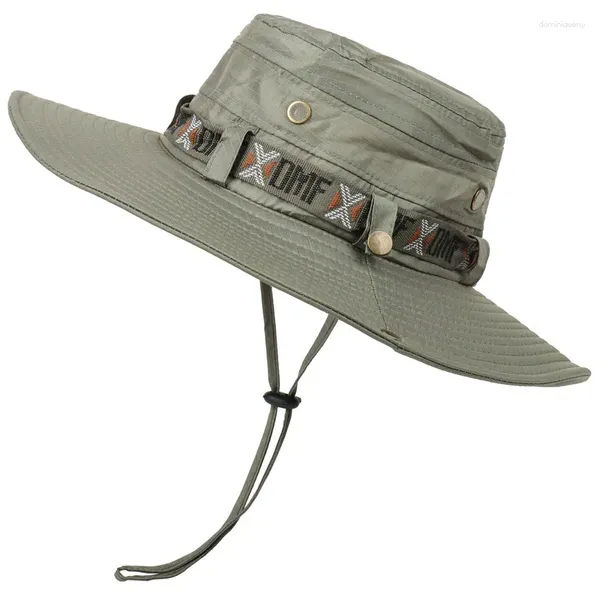 Bérets en plein air hommes seau chapeau léger respirant protection UV Panama pliable 9 cm bord Safari chasse randonnée pêche été soleil