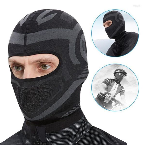 Bérets Sports d'équitation en plein air Masque facial respirant Absorption d'humidité coupe-vent doux confortable hommes femmes couvre-chef de cyclisme complet