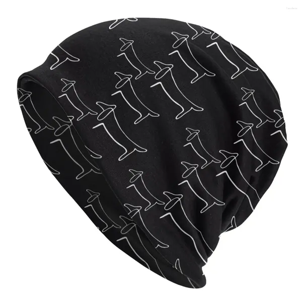 Bérets Pablo Picasso Ligne Art Sauvage Wiener Chien Teckel Motif Bonnet Femme Chapeau À Tricoter Pour L'automne Saucisse Badger Bonnets Casquettes