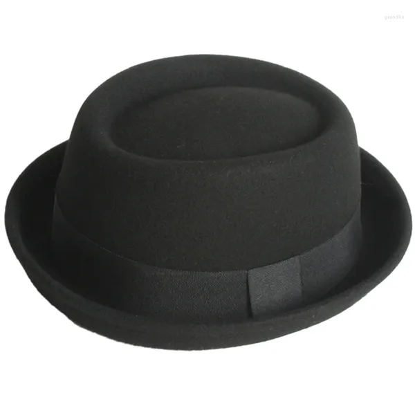 Bérets Panama Chapeau Fedora Western Casquette à bord court pour femmes hommes Po Props Vêtements unisexes Y1UA