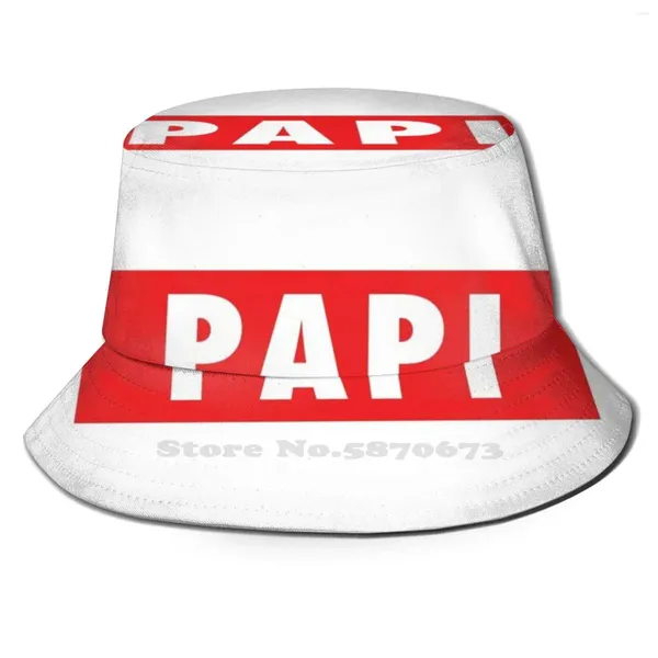 Berets Papi-rouge Boîte blanche Texte des femmes hommes hommes pêcheurs chapeaux Caps Papi chulo homme attrayant mec mec pimp papa papa swag cool