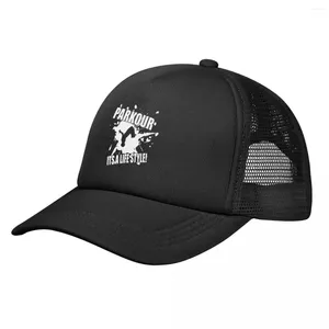 Baretten Parkour Run Free Print Baseball Cap voor heren Dames Bulk Snapback Trucker Hoeden Verstelbare Unisex Vissen Mesh-Back