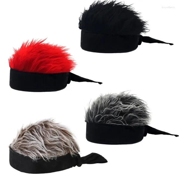 Beretas Party Men Women Hip Hop Geanie Gorro con cabello con púas Ajustable Skullcap al por mayor