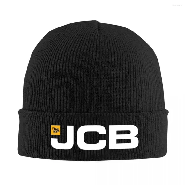 Bérets Patch papier Agriculture JCB casquettes tricotées femmes hommes Skullies bonnets automne hiver chapeaux acrylique Crochet