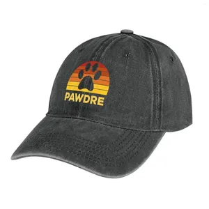 Bérets Pawdre Retro Dog Dad Cadeaux pour propriétaire Cowboy Hat Golf Chapeaux pour femmes Hommes