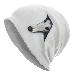 Bérets Peeping Whippet lévriers Skullies bonnets chapeaux lévrier chien printemps unisexe casquette de rue chaud double usage Bonnet chapeau