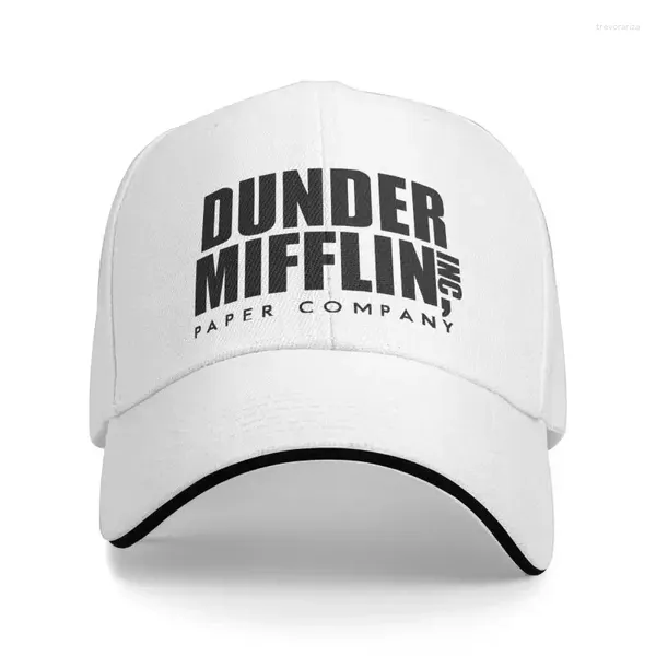 Bérets Personnalisé Dunder Mifflin Paper Company Casquette de baseball Sports Femmes Hommes Réglable The Office TV Show Dad Hat Summer