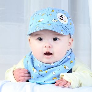Bérets pièces de casquette pour tout-petits, bavoir d'hiver pour enfants, casquettes mignonnes pour filles et garçons de 0 à 24 mois