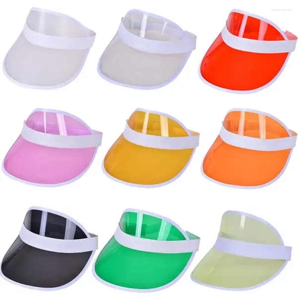 Bérets Plastic Summer Baseball Hat Femmes hommes vides Top Visor Caps Transparent PVC Sports Accessoires