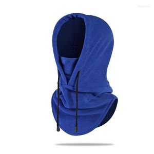 Beretten pluche balaclava hoed voor man massief kleur fluweel winterdop gezicht masker snood sjaal halsbescherming beanies