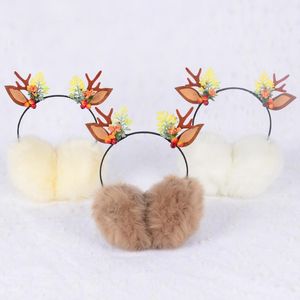 Beretten pluche oorbanden oorkappen fleece buckhorn kerst haar band hoofdtooi winter warme earmuff girl MovieBerets