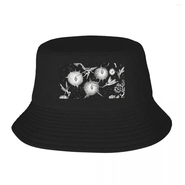 Bérets Poetry Pixies Bucket Hat Panama pour les enfants Bob Chapeaux Fashion Fisherman Summer Beach Unisexe Caps