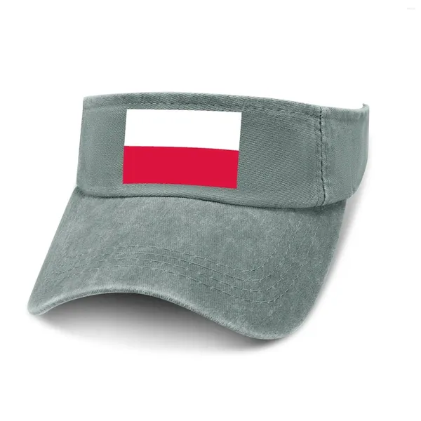 Bérets Pologne Drapeau Pare-Soleil Leaky Top Chapeaux De Cowboy Hommes Femmes Personnaliser DIY Casquette Sports Baseball Tennis Golf Casquettes Vide Chapeau Ouvert