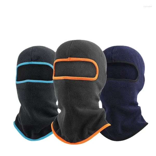 Boinas Polar Coral Fleece Pasamontañas Sombrero Hombres Mascarilla Cuello Invierno Calentador Gorros Térmicos Cubierta de cabeza Táctica Bufanda militar Gorras de esquí