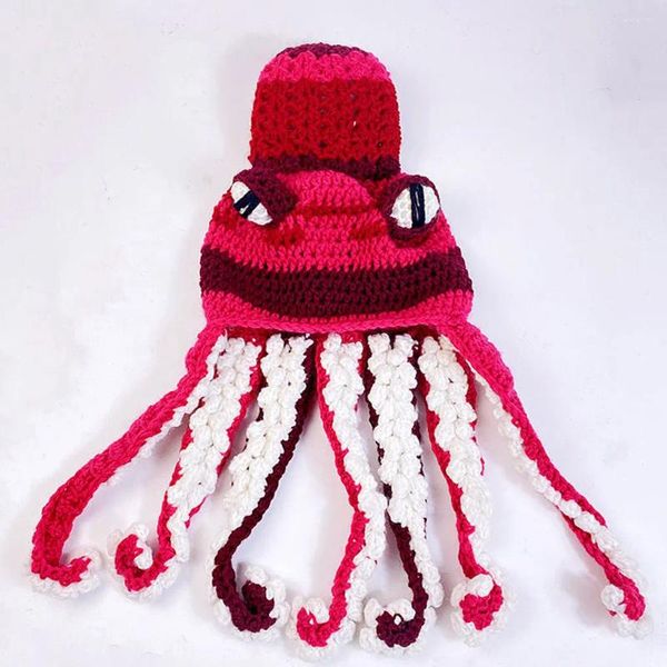 Boinas Poliéster Pulpo Gorra larga Manténgase cómodo y moderno en invierno Inter Sombreros Sombrero