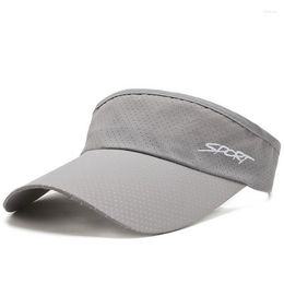Bérets Polyester Sport pare-soleil pour hommes femmes Golf course Jogging Tennis casquette Protection à long bord gris noir bleu marine