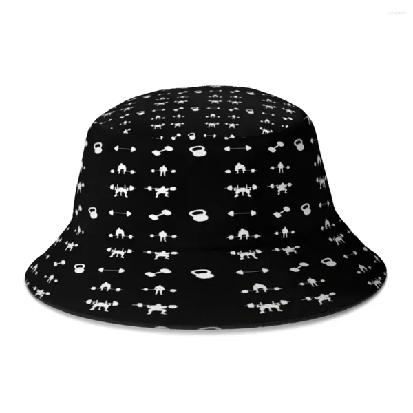 Bérets Power Lifter motif seau chapeau pour femmes hommes adolescent pliable Bob pêcheur chapeaux Panama casquette Streetwear
