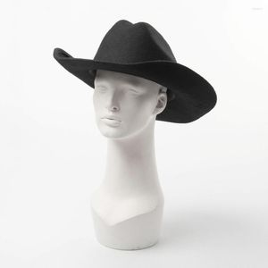 Bérets Pratique Cowgirl Chapeau Anti-boulochage Costume Party Accessoires Feutre Dames Hommes Western Cowboy