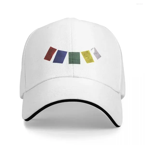 Bérets Prayer Flag Écritures bouddhistes décoration colorée Capes de baseball Chapeaux de mode Casca Cascured Cap Sports Hat Polychromatique