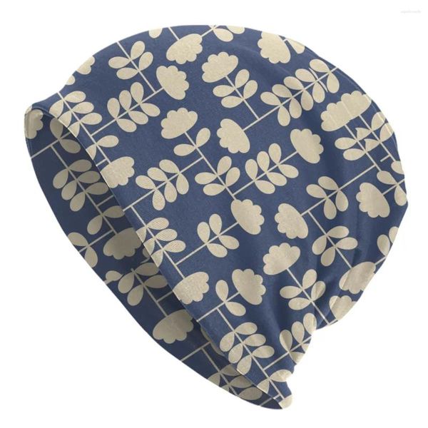 Boinas Estampado Corte Tallo Cielo Orla Kiely Skullies Gorros Gorros Gorros Unisex Invierno Cálido Gorro de punto Mujeres Hombres Fresco Adulto Gorro Sombreros Gorra de esquí al aire libre