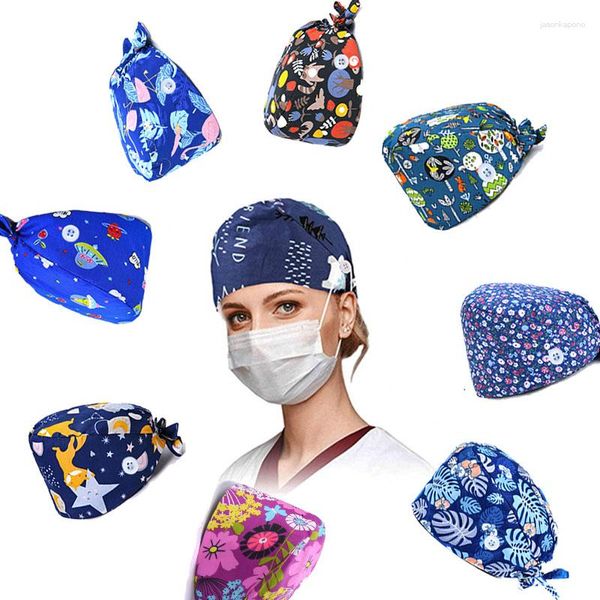 Bérets impression chapeau doux absorbant la sueur tête enveloppement serviette femme mâle Anti-sale gommage casquette Salon de beauté soins infirmiers