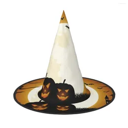 Bérets citrouille décoration intéressante chapeau de sorcière Halloween pour enfants fournitures de décoration de fête ornement suspendu d'arbre en plein air