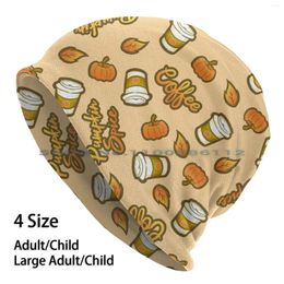 Berets Pumpkin Spice Latte Café Fall Automne Fouille Fouille Masque Face Bons de tricot