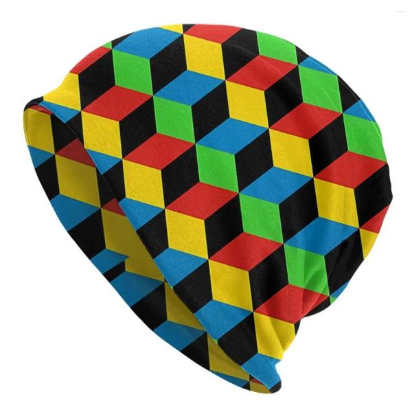 Boinas Qbert Videojuego Bloques multicolores Gorros deportivos Gorros Gorros Gorros Gorro de esquí Gorros para hombre