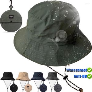 Bérets Séchage rapide Caps pêcheurs femmes hommes hommes d'été extérieur plage panama chapeaux imperméable de camping randonnée bob pliable bob set