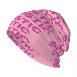 Bérets "Plastique" Glitter Rose Pastel Tricot Chapeau Chapeaux De Fête Cosplay Femme 2024 Homme