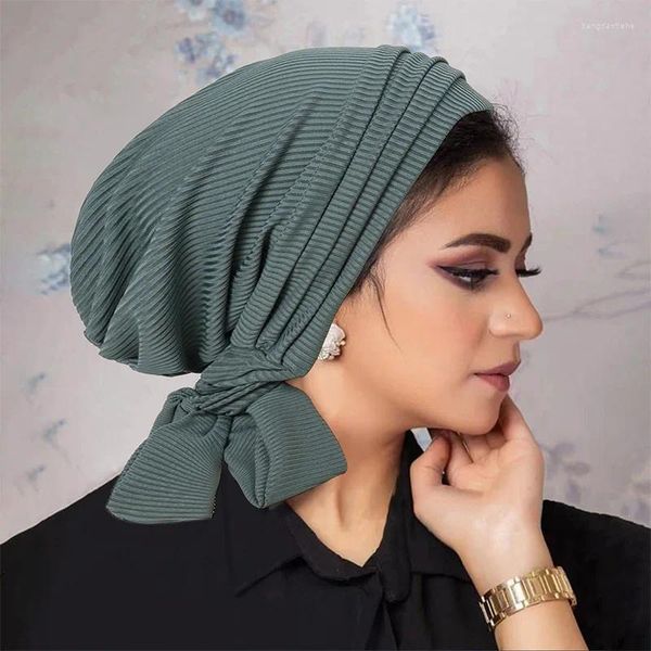 Bérets Ramadan Muslim Hijab Caps Crystal Crystal Femme Longtail Fidtail CHIMO CHIMO CHEAUX COURS