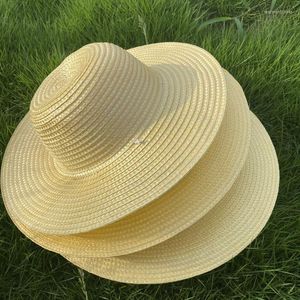 Bérets Rayonne Chapeau de paille Femelle Parasol Arbor Jour Agriculteurs Plage Été Enfants Crème Solaire Chantier De Construction Grand Bord Mâle Soleil Jardin