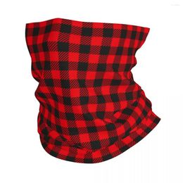 Baskenmützen, rot und schwarz, kariert, Winter-Stirnband, Halswärmer, Wandern, Radfahren, Schlauchschal, geometrisches Gingham-Gesicht, Bandana-Gamasche