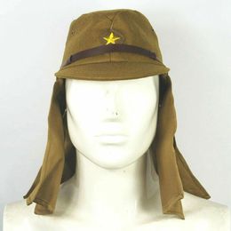 Bérets Reproduction WWII WW2 armée japonaise IJA soldat champ laine chapeau chapeau avec rabat d'ombre de cou 230830