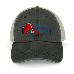 Bérets Rétro Nordiques Québec Hockey Cowboy Chapeau Visière Casquette Militaire Homme Cosplay Hommes Casquettes Femmes