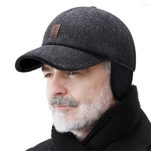 Bérets rétro laine hiver chapeaux pour hommes oreille couverture Cap Sport Golf casquettes de Baseball Snap Back femmes Casquette papa chapeau oreillettes