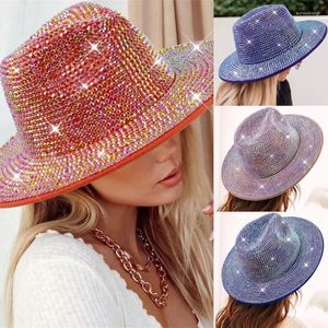 Bérets Strass Cowboy Chapeau Vintage Styles Occidentaux Cowgirl Pour Cosplay