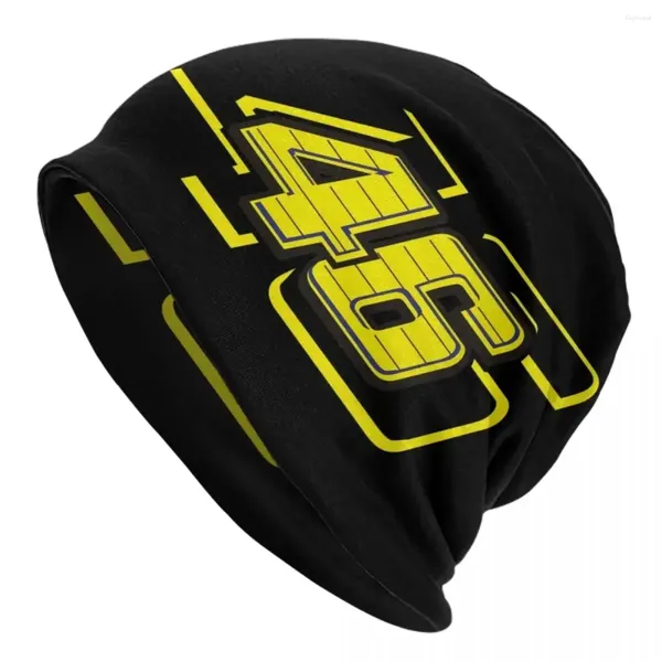 Berets Rossi Skullies Bons de bonnet Caps Streetwear Hiver Men de chaud Femmes Chapeaux tricotés Unisexe Adulte Motorcycle Racing Bonnet