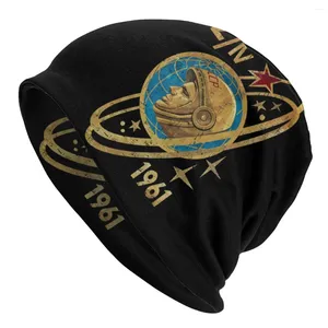 Baretten Rusland CCCP Yuri Gagarin Motorkap Hoeden Hip Hop Skullies Mutsen Voor Mannen Vrouwen Gebreide Muts Lente Warm Hoofd wrap Unisex Caps