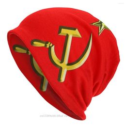 Berets Russie USSS communiste soviétique Bonnet Homme Fashion National Skullies Bons de bonnet Chapeaux de tissu créatif