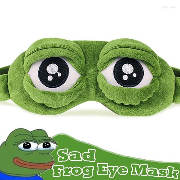 Bérets Triste Grenouille Masque De Sommeil Visière En Peluche Couverture Pour Les Yeux Voyage Relax Cadeau Bandeau Mignon Patchs Doux Dessin Animé Dormir Pour Enfant AdulteBérets Elob2