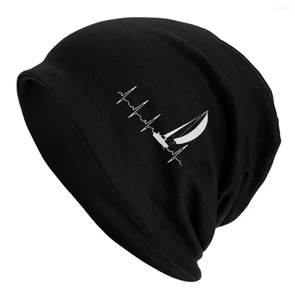 Boinas Gorro de vela Sombreros EN UN HEARTBEAT Gorro de punto Hombres Mujeres Calle Térmico Elástico Gorro Invierno Kpop Patrón Gorras