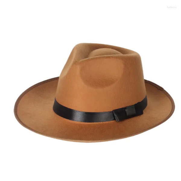 Boinas Venta Vintage Hombres y mujeres Moda Sombrero plano Ala ancha Jazz Fedora Sombreros